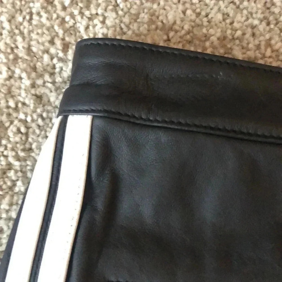rag & bone lamb leather black skirt white side stripes Sz 4 Excellent Condition - Picture 5 of 11